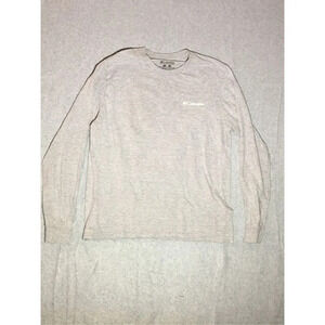 Mens Columbia Shirt Size Medium Cotton Blend Long Sleeve Large Logo Casual